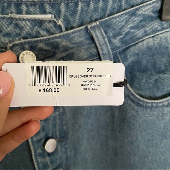 NWT WeWoreWhat Crossover Straight Leg Jean Size 27 - Picture 5 of 6